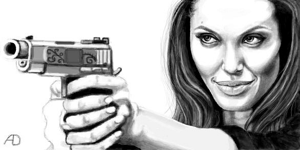 Дамский пистолетик, он ВАМ за всё ответит. Анджелина Джоли.
